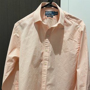 Ralph Lauren Orange and White Check Dress Shirt